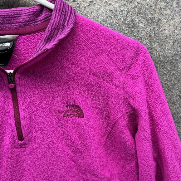 The North Face Sweater Womens Medium Pink Fleece Quarter Zip Pullover Outdoor - Picture 8 of 13